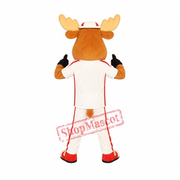 Smiling Lightweight Moose Mascot Costume Smiling Lightweight Moose Mascot Costume