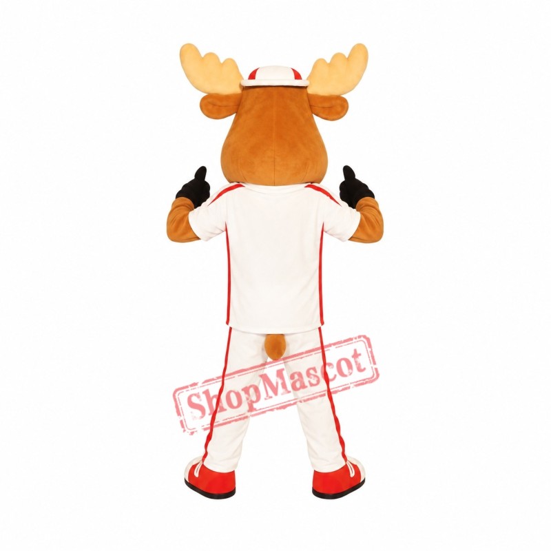 Smiling Lightweight Moose Mascot Costume Smiling Lightweight Moose Mascot Costume