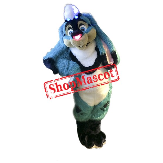 Superb Blue Rabbit Mascot Costume