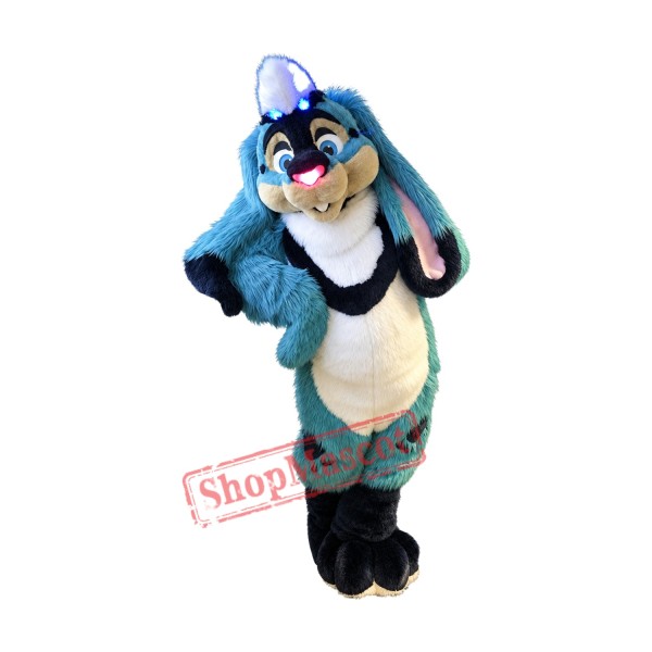 Superb Blue Rabbit Mascot Costume Superb Blue Rabbit Mascot Costume