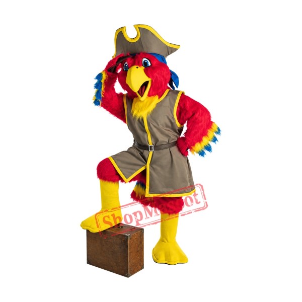 Superb Pirate Parrot Mascot Costume