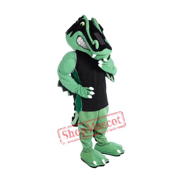 Sport Green Gator Mascot Costume