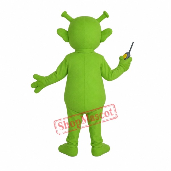 Cute Green Alien Mascot Costume