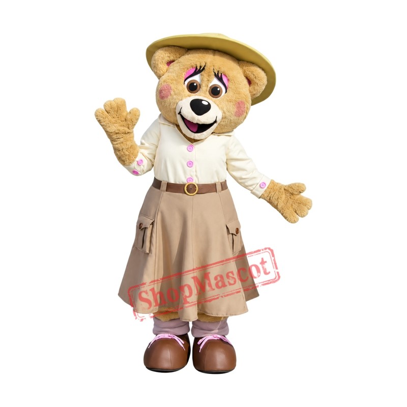 Beautiful Bear Mascot Costume Beautiful Bear Mascot Costume