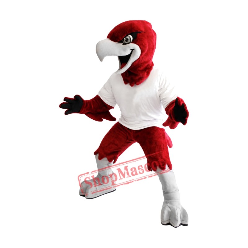 Red Fierce Eagle Mascot Costume Red Fierce Eagle Mascot Costume