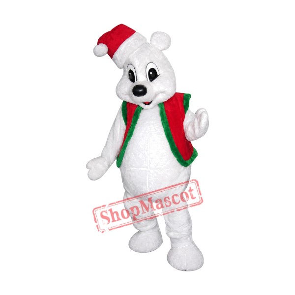 Lovely Christmas Polar Bear Mascot Costume Lovely Christmas Polar Bear Mascot Costume