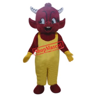 Red Devil Boy Mascot Costume