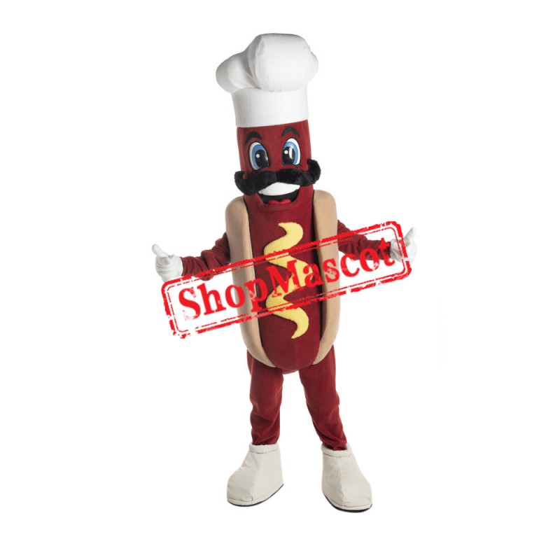 Chef Hot Dog Mascot Costume