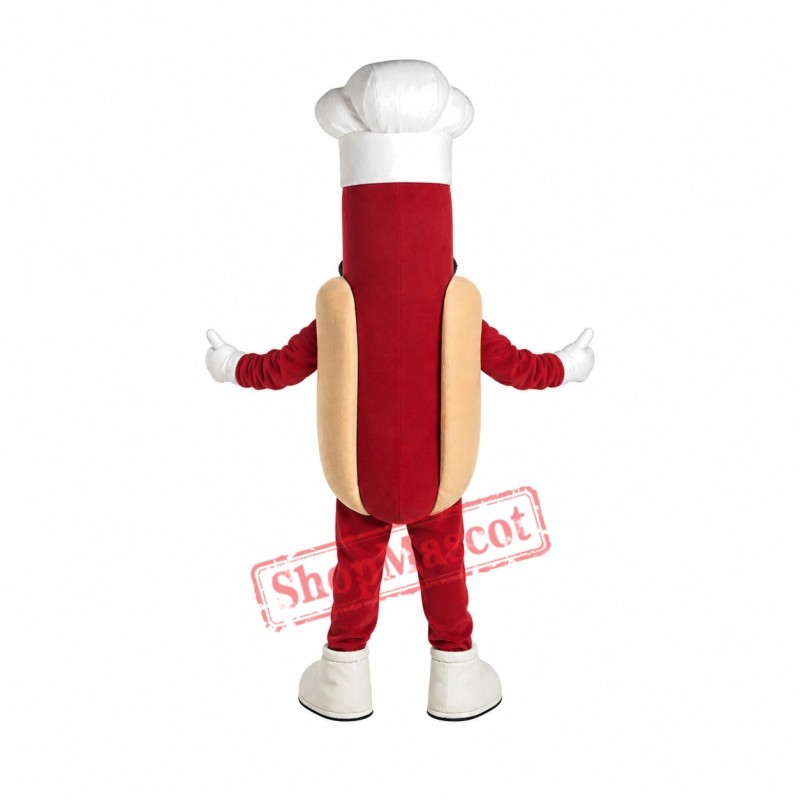 Chef Hot Dog Mascot Costume