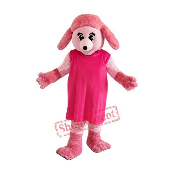 Pink Pregnant Dog Mascot Costume Pink Pregnant Dog Mascot Costume