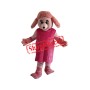 Pink Pregnant Dog Mascot Costume