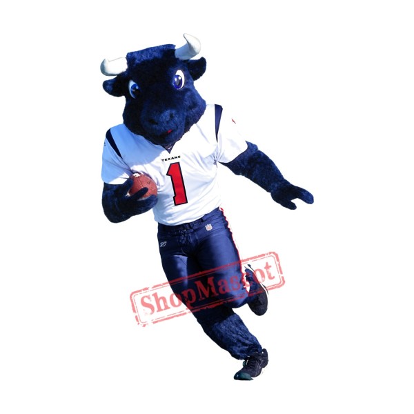 College Sport Blue Bull Mascot Costume