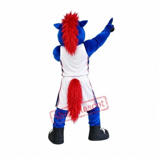 Fierce Lightweight Blue Horse Mascot Costume Fierce Lightweight Blue Horse Mascot Costume