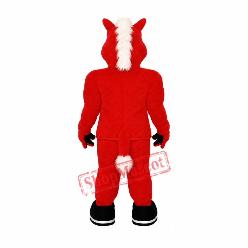 Red Horse Mascot Costume Red Horse Mascot Costume