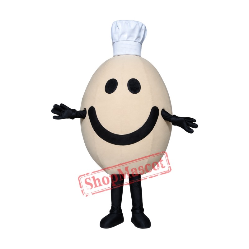 Chef Egg Mascot Costume Chef Egg Mascot Costume