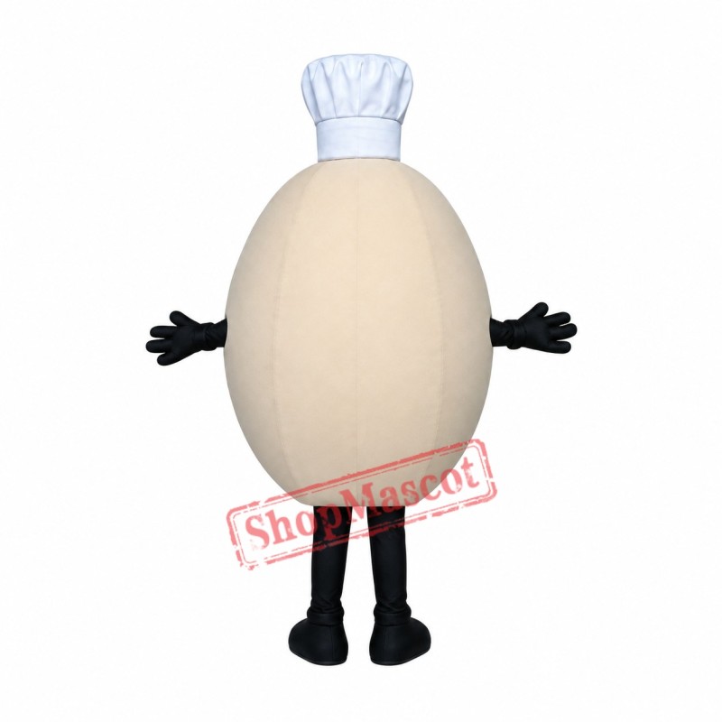 Chef Egg Mascot Costume Chef Egg Mascot Costume