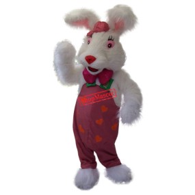 Superb White Rabbit Bunny Mascot Costume