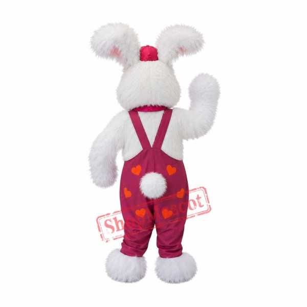 Superb White Rabbit Bunny Mascot Costume Superb White Rabbit Bunny Mascot Costume