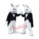 Handsome White Rabbit Mascot Costume