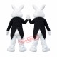 Handsome White Rabbit Mascot Costume