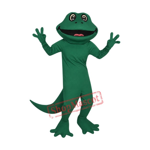 Happy Realistic Frog Mascot Costume Happy Realistic Frog Mascot Costume