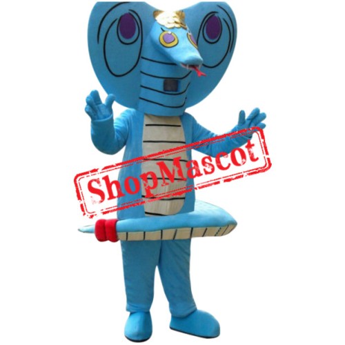 Affordable Blue Snake Mascot Costume