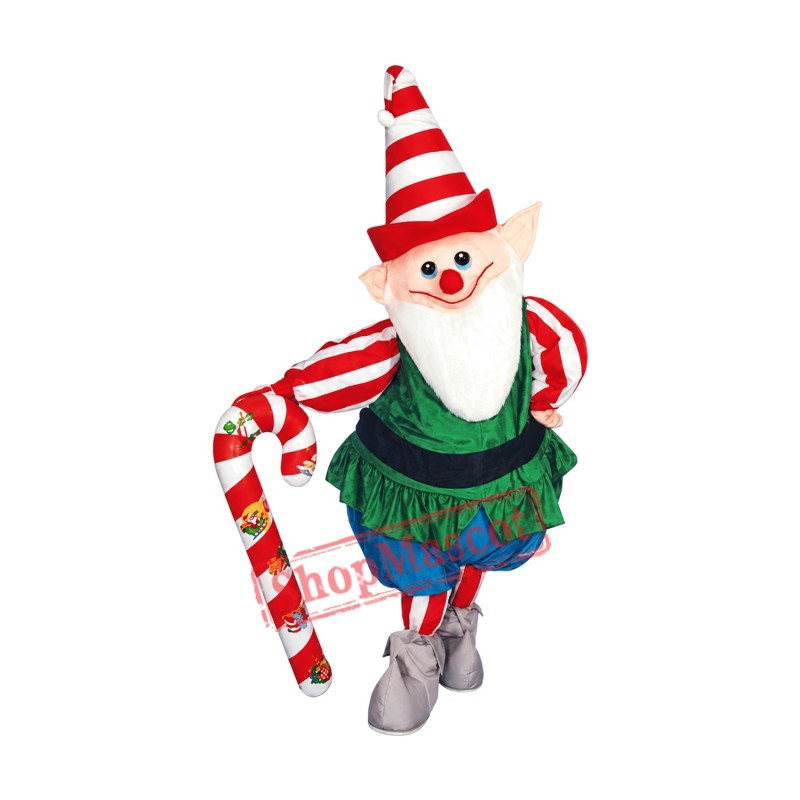 Happy Christmas Elf Mascot Costume