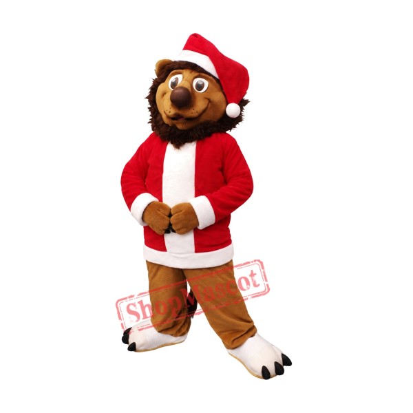 Christmas Lion Mascot Costume Christmas Lion Mascot Costume