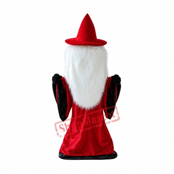 Red Coat Wizard Mascot Costume Red Coat Wizard Mascot Costume