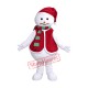 Red Snowman Mascot Costume