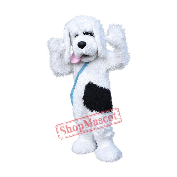 Superb Plush White Dog Mascot Costume