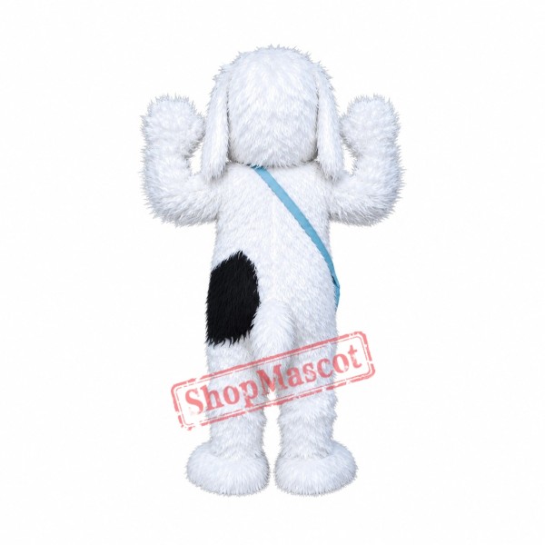 Superb Plush White Dog Mascot Costume Superb Plush White Dog Mascot Costume