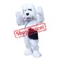 Superb Plush White Dog Mascot Costume