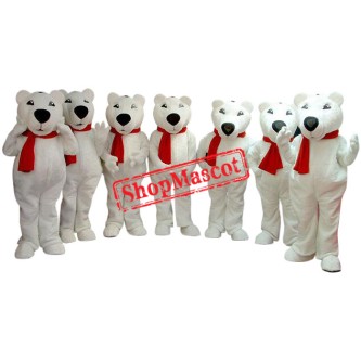 Superb Christmas Polar Bear Mascot Costume