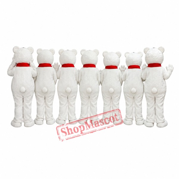 Superb Christmas Polar Bear Mascot Costume Superb Christmas Polar Bear Mascot Costume