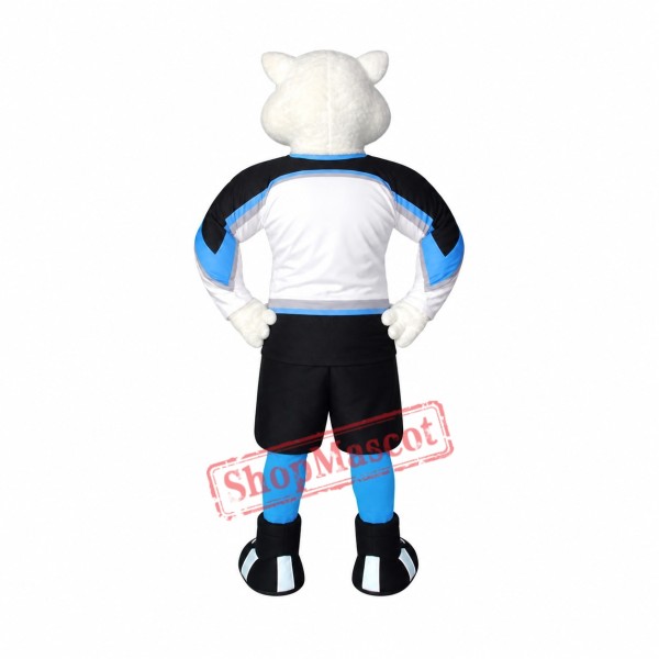 Superb Fierce Polar Bear Mascot Costume Superb Fierce Polar Bear Mascot Costume