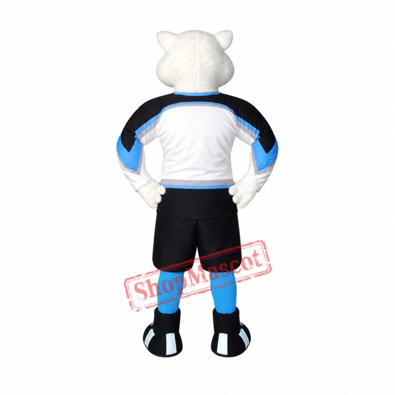 Superb Fierce Polar Bear Mascot Costume Superb Fierce Polar Bear Mascot Costume