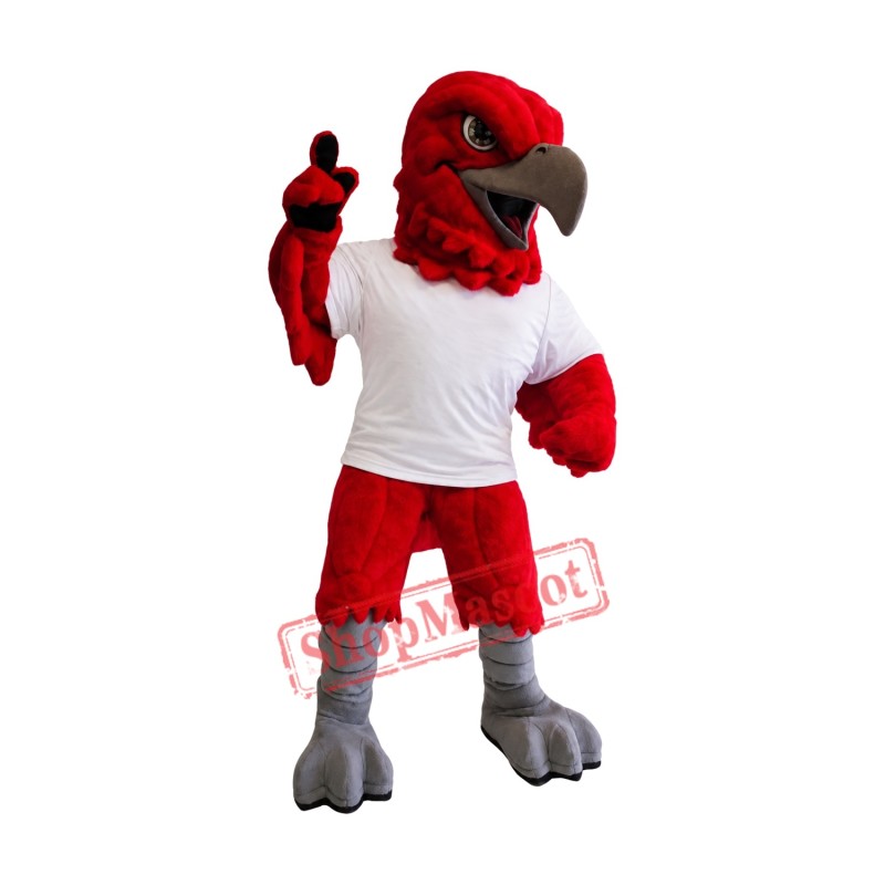 Superb Fierce Red Eagle Mascot Costume Superb Fierce Red Eagle Mascot Costume