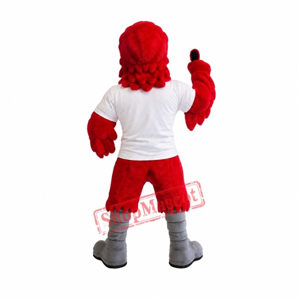 Superb Fierce Red Eagle Mascot Costume Superb Fierce Red Eagle Mascot Costume