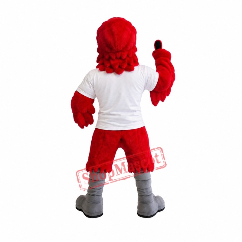 Superb Fierce Red Eagle Mascot Costume Superb Fierce Red Eagle Mascot Costume