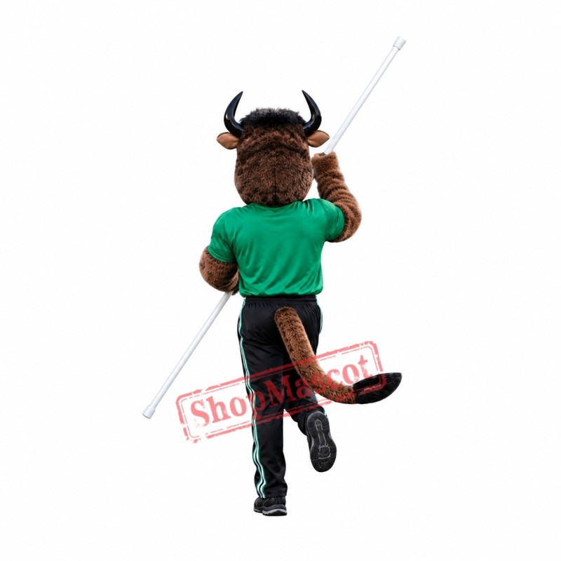 Superb Sport Buffalo Mascot Costume Superb Sport Buffalo Mascot Costume