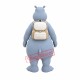 Superb Grey Hippo Mascot Costume Superb Grey Hippo Mascot Costume