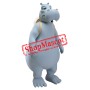 Superb Grey Hippo Mascot Costume