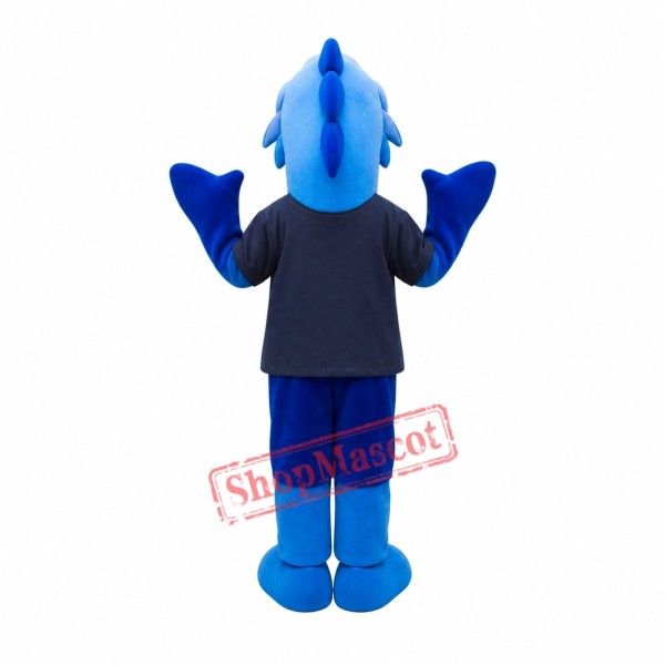Sport Blue Fish Mascot Costume Sport Blue Fish Mascot Costume