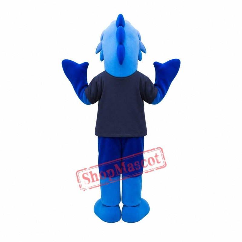 Sport Blue Fish Mascot Costume Sport Blue Fish Mascot Costume