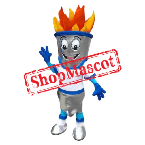 Superb Torch Fire Mascot Costume