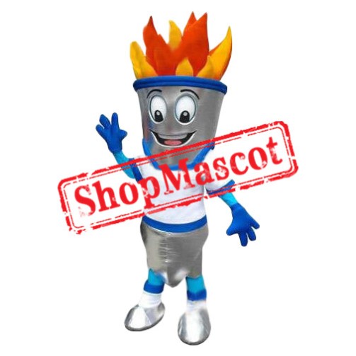 Superb Torch Fire Mascot Costume