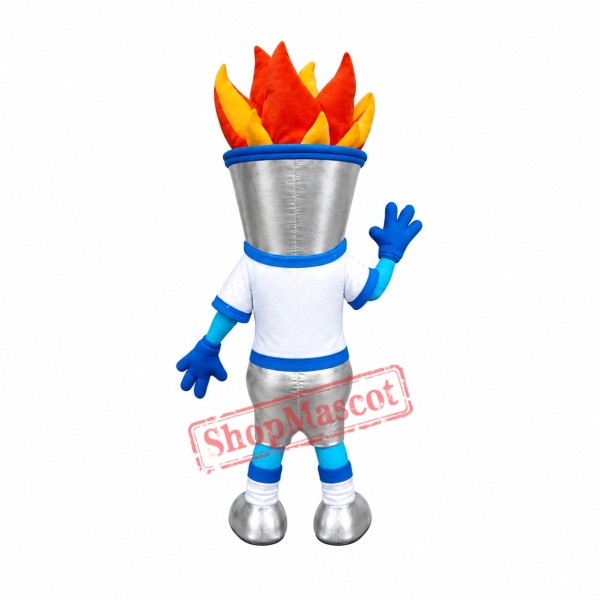 Superb Torch Fire Mascot Costume