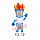 Superb Torch Fire Mascot Costume