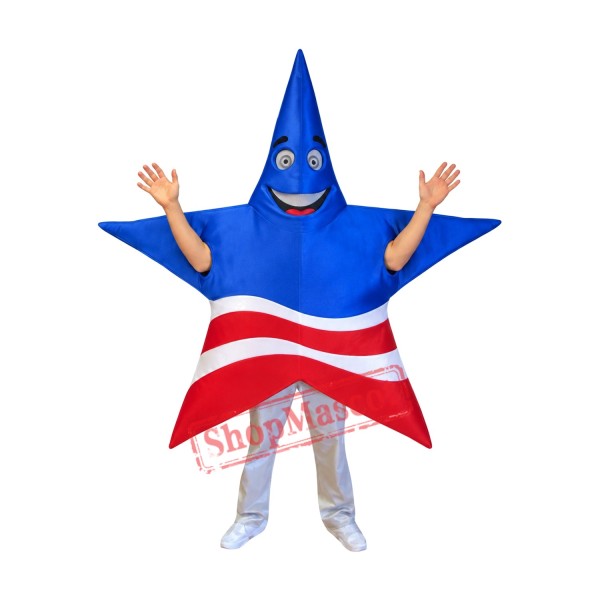 Patriot Star Mascot Costume Patriot Star Mascot Costume
